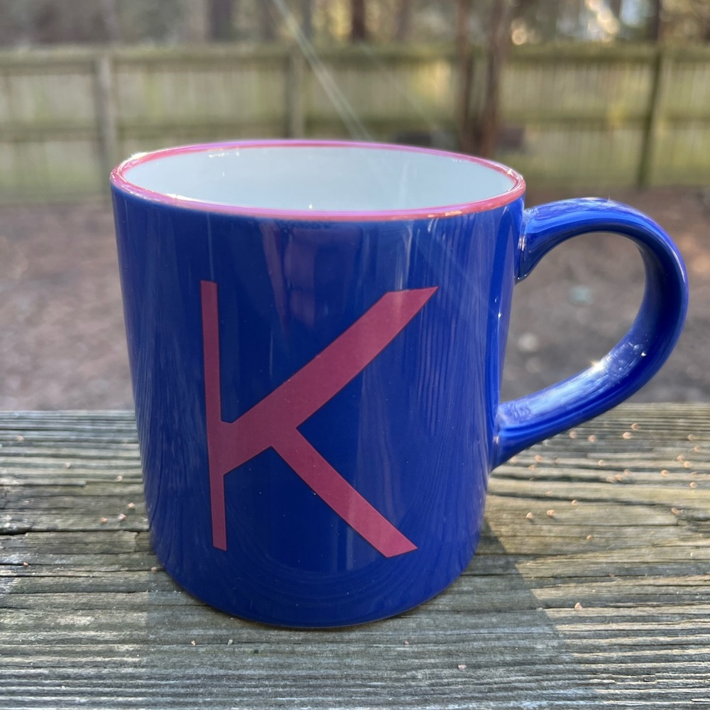 Opalhouse Initial K Letter Stoneware Ceramic Mug